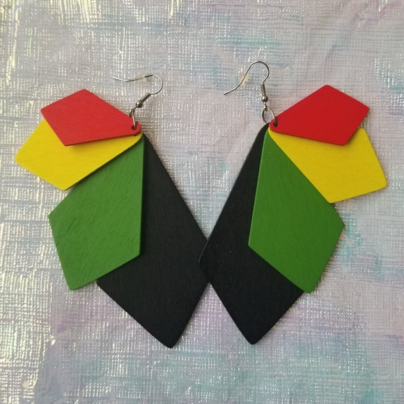 African Pride dangling earrings - Picture 2 of 2
